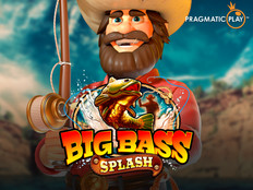 Big Bass Splash: cheerful angler with big fish jumping from water